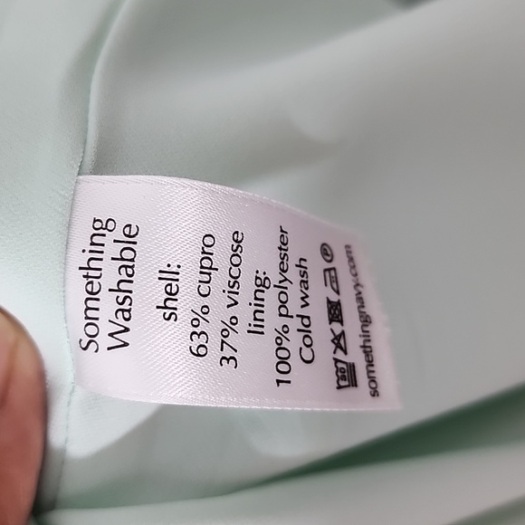 Something Navy Tie Neck Maxi Dress Seafoam Color Size XS - Picture 8 of 10